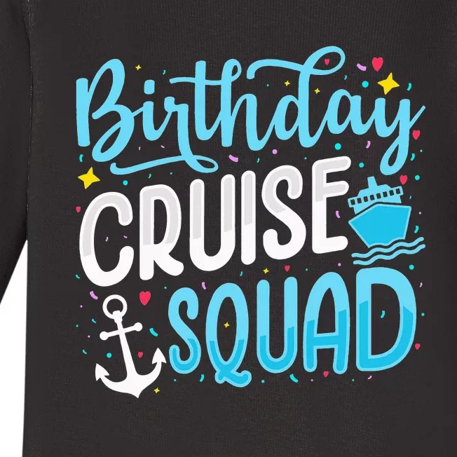 funny Birthday Cruise Squad Cruising Vacation Baby Long Sleeve Bodysuit