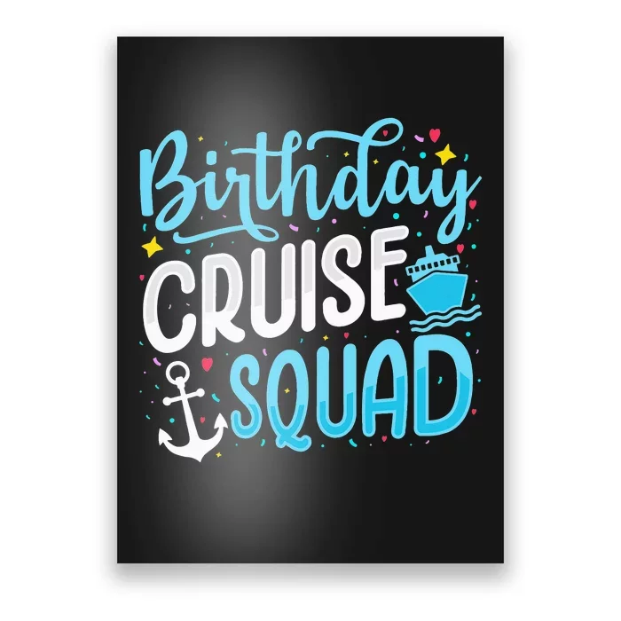 funny Birthday Cruise Squad Cruising Vacation Poster