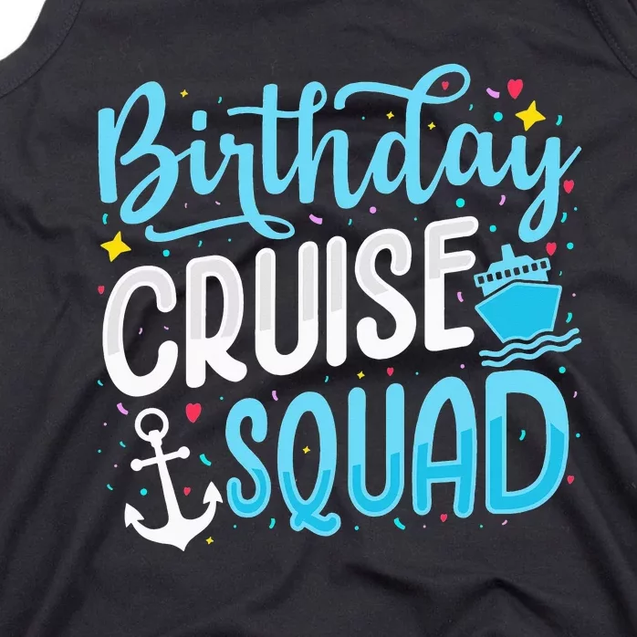 funny Birthday Cruise Squad Cruising Vacation Tank Top