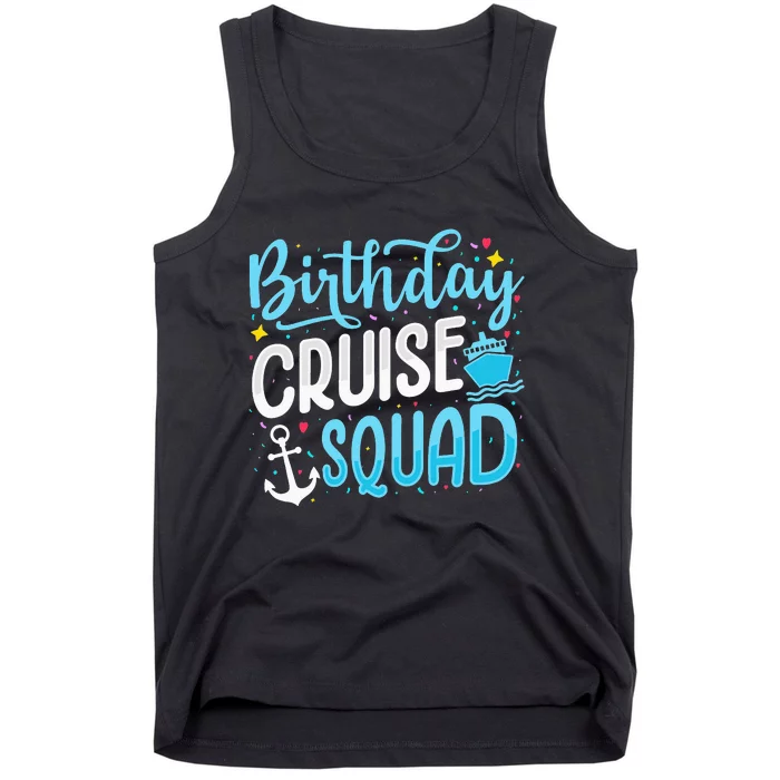 funny Birthday Cruise Squad Cruising Vacation Tank Top