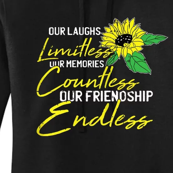 Friendship Bestfriend Cute Sunflower Bestie Bff Matching Women's Pullover Hoodie