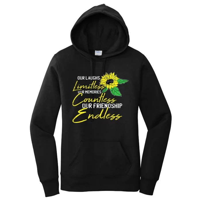 Friendship Bestfriend Cute Sunflower Bestie Bff Matching Women's Pullover Hoodie