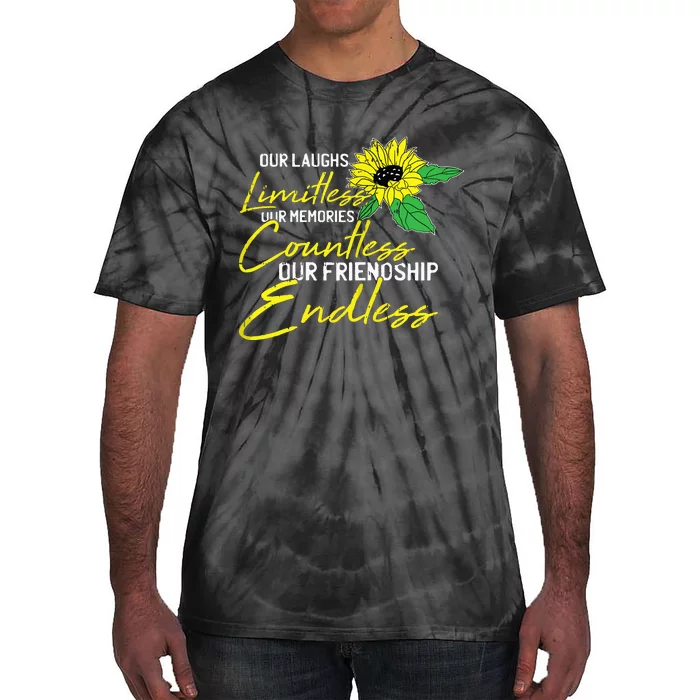 Friendship Bestfriend Cute Sunflower Bestie Bff Matching Tie-Dye T-Shirt