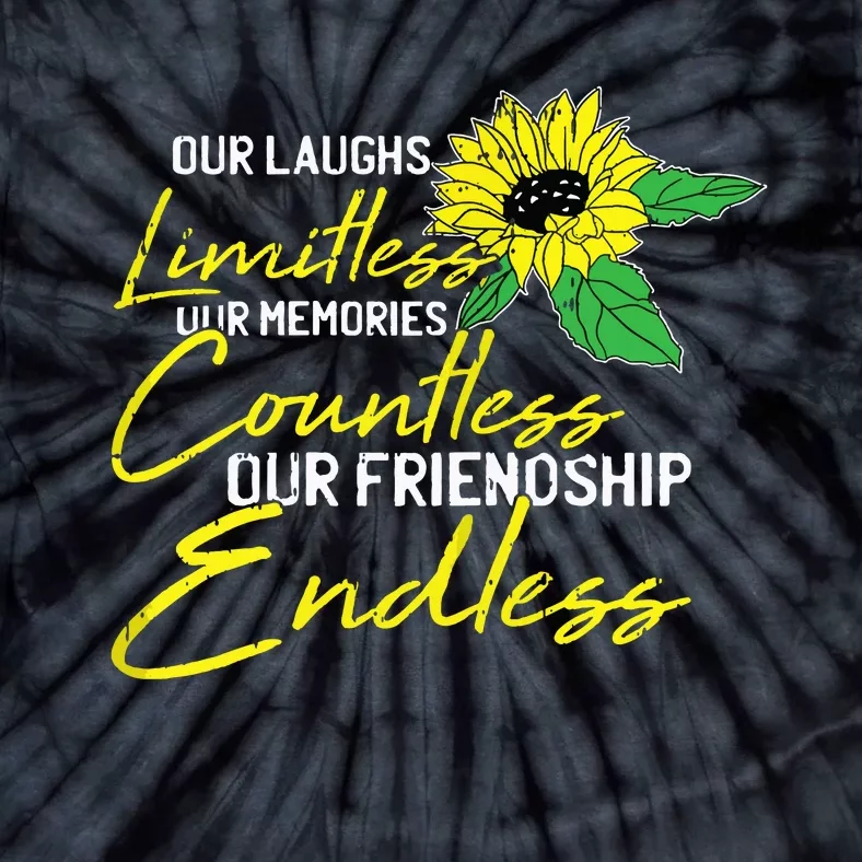 Friendship Bestfriend Cute Sunflower Bestie Bff Matching Tie-Dye T-Shirt