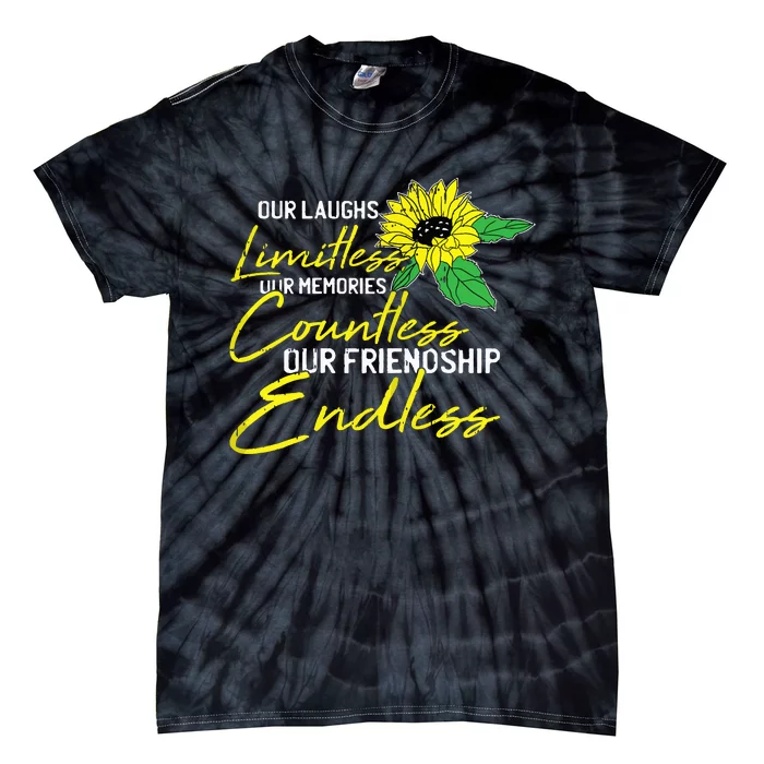 Friendship Bestfriend Cute Sunflower Bestie Bff Matching Tie-Dye T-Shirt