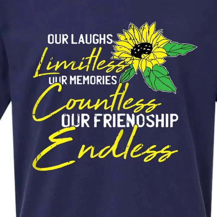 Friendship Bestfriend Cute Sunflower Bestie Bff Matching Sueded Cloud Jersey T-Shirt