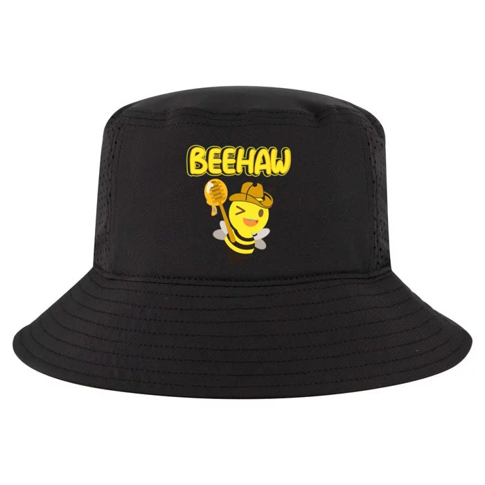 Funny Beehaw Cowboy Bee Cowgirl Bee Country Design Cool Comfort Performance Bucket Hat