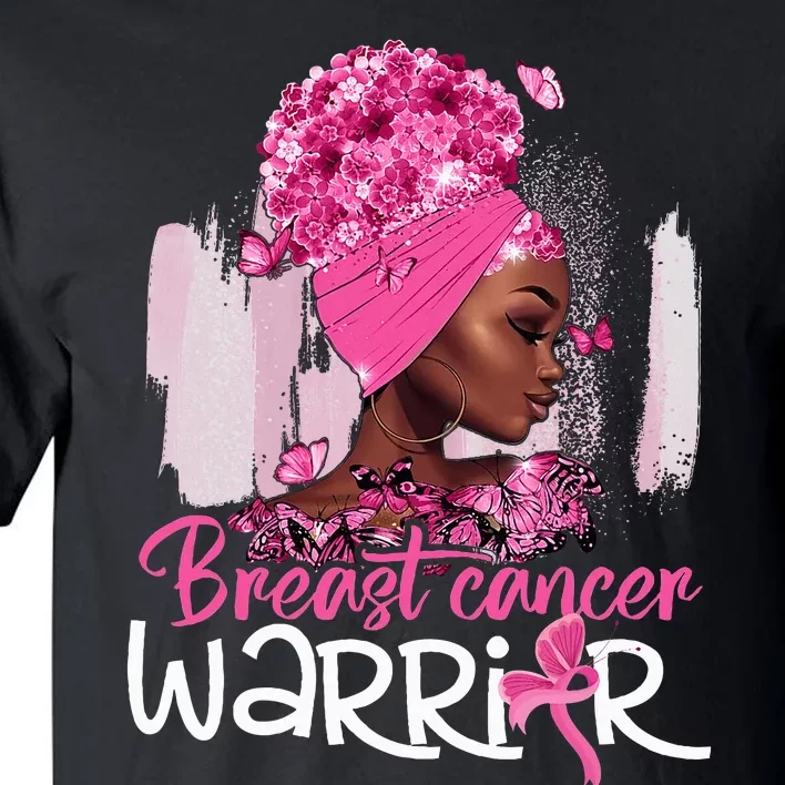 Fighting Breast Cancer Warrior Messy Bun Wear Pink Tall T-Shirt