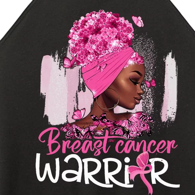 Fighting Breast Cancer Warrior Messy Bun Wear Pink Women’s Perfect Tri Rocker Tank