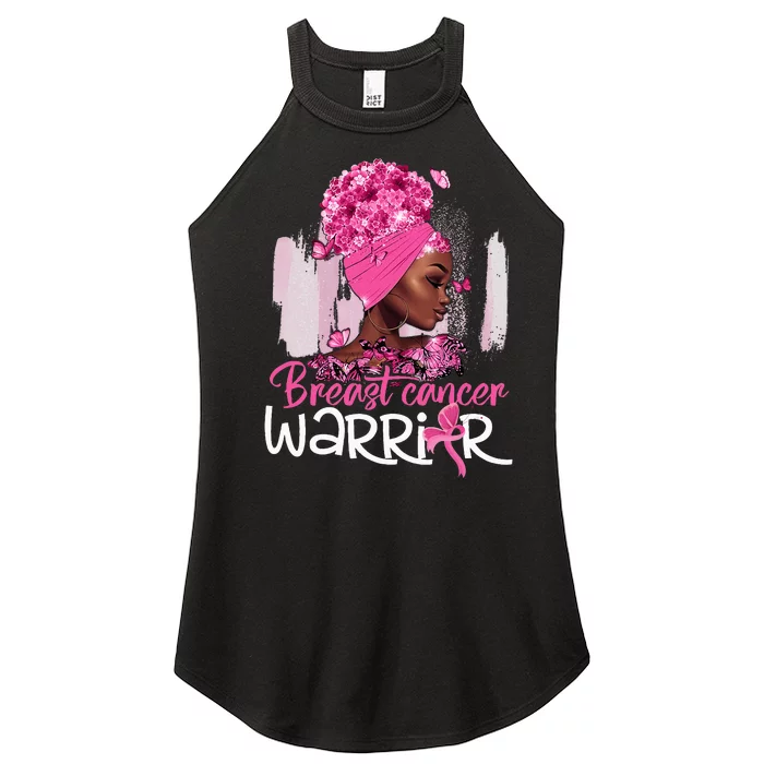 Fighting Breast Cancer Warrior Messy Bun Wear Pink Women’s Perfect Tri Rocker Tank