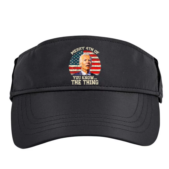 Funny Biden Confused Merry Happy 4th Of You Know The Thing Adult Drive Performance Visor