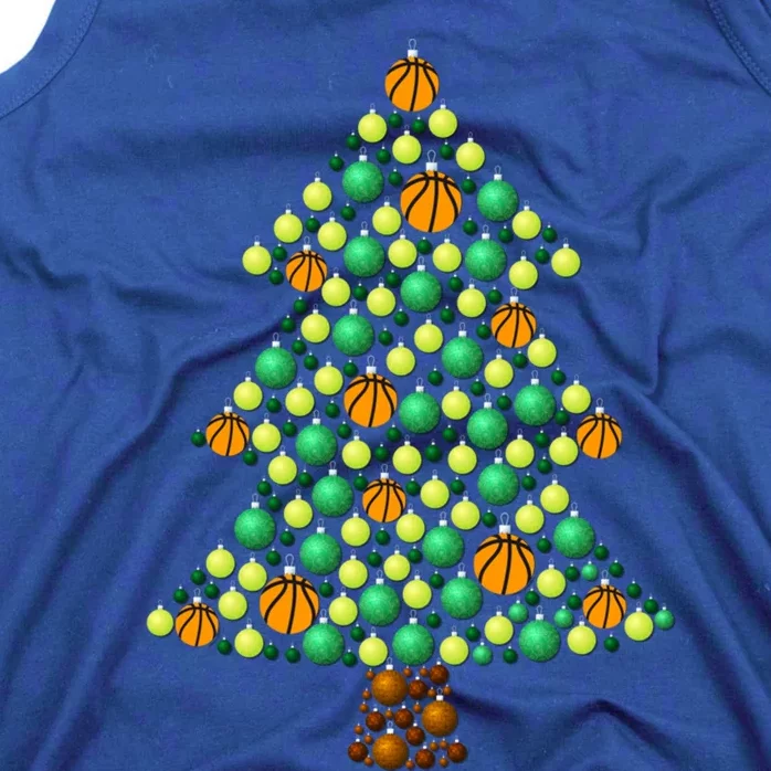 Fun Basketball Christmas Basketball Tree Meaningful Gift Tank Top