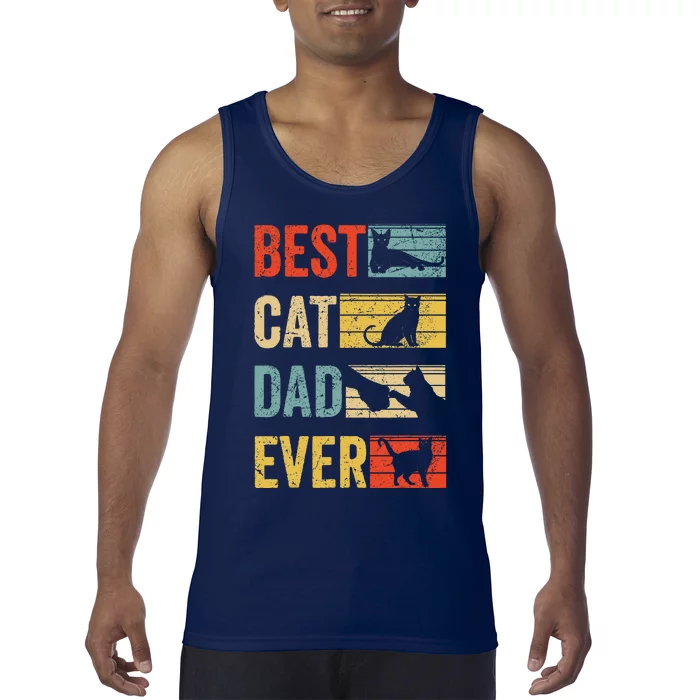 Funny Best Cat Dad Ever Funny Fathers Day Cat Dad Tank Top