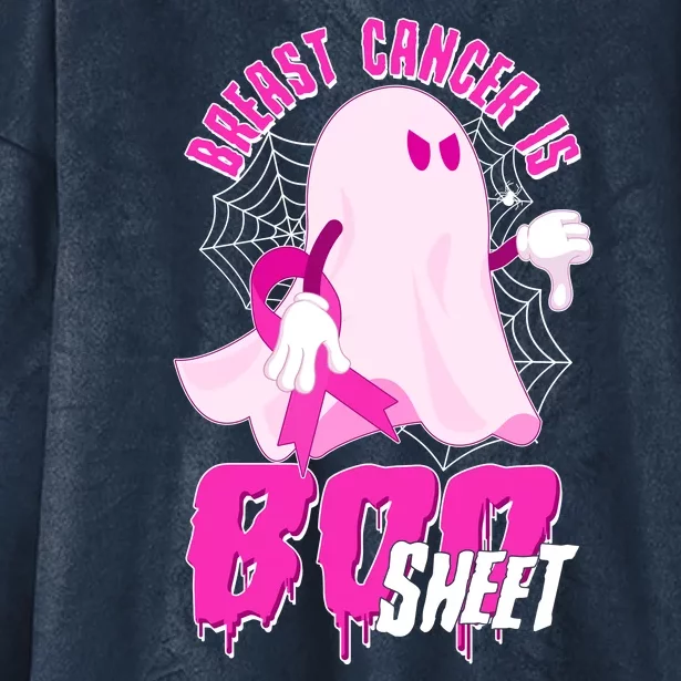 Funny Breast Cancer Is Boo Sheet Halloween Ghost Hooded Wearable Blanket