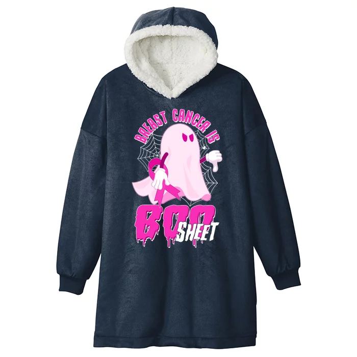 Funny Breast Cancer Is Boo Sheet Halloween Ghost Hooded Wearable Blanket