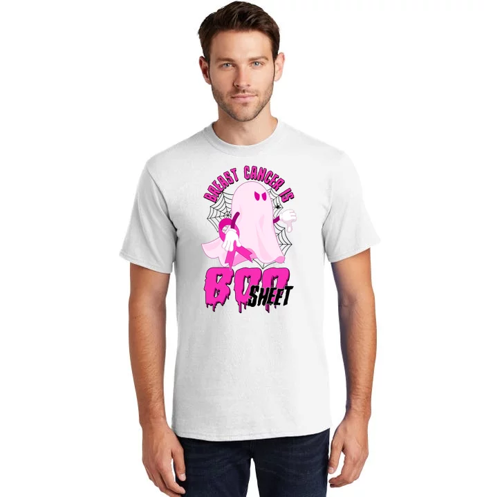 Funny Breast Cancer Is Boo Sheet Halloween Ghost Tall T-Shirt