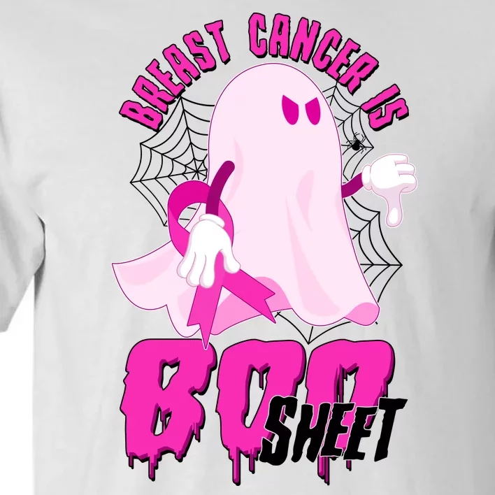 Funny Breast Cancer Is Boo Sheet Halloween Ghost Tall T-Shirt