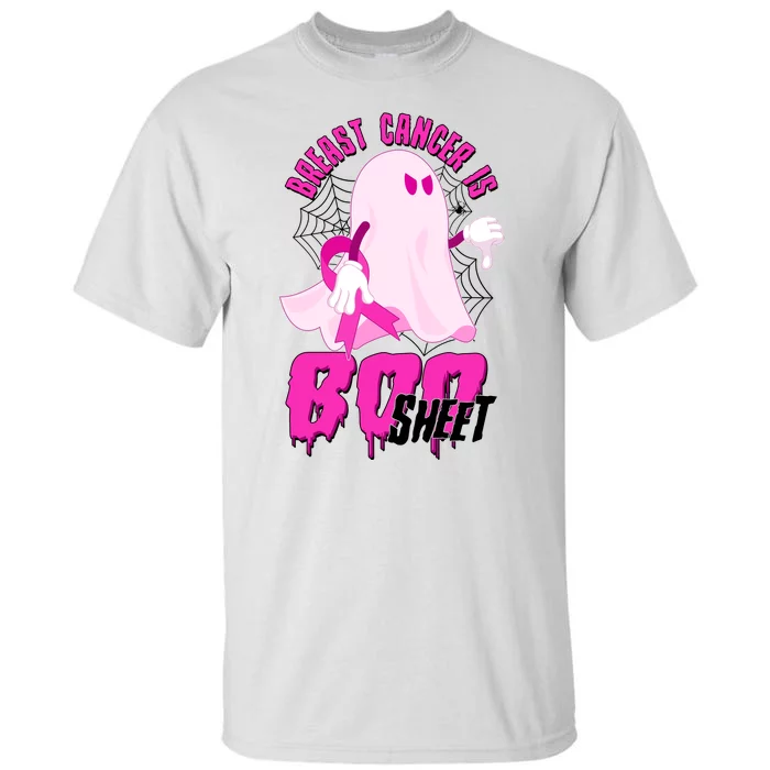 Funny Breast Cancer Is Boo Sheet Halloween Ghost Tall T-Shirt