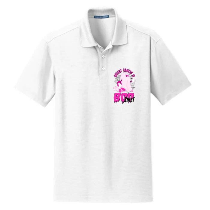 Funny Breast Cancer Is Boo Sheet Halloween Ghost Dry Zone Grid Performance Polo