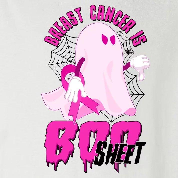 Funny Breast Cancer Is Boo Sheet Halloween Ghost Toddler Long Sleeve Shirt