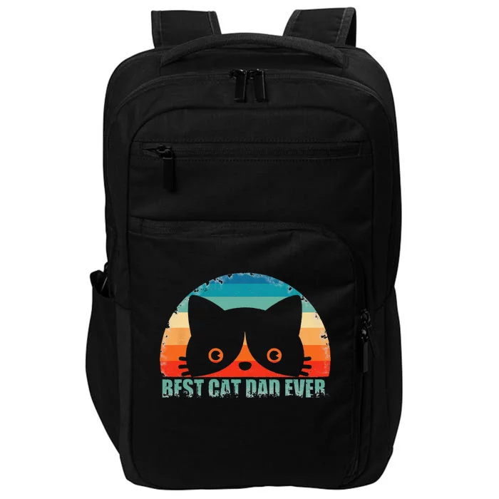 Funny Best Cat Dad Fathers Day Gift From Wife Son Daughter Impact Tech Backpack