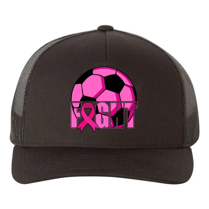 Fight Breast Cancer Soccer Yupoong Adult 5-Panel Trucker Hat