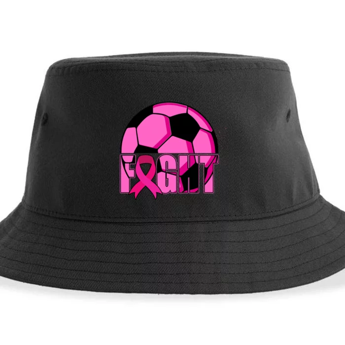 Fight Breast Cancer Soccer Sustainable Bucket Hat