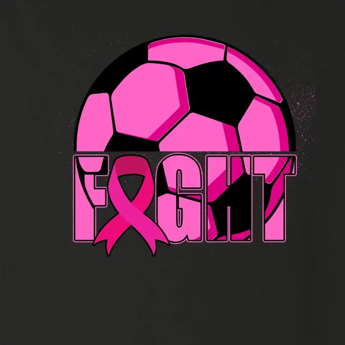 Fight Breast Cancer Soccer Toddler Long Sleeve Shirt