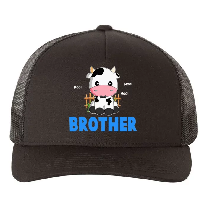 Funny Brother Cow Cute Cow Farmer Birthday Matching Family Yupoong Adult 5-Panel Trucker Hat