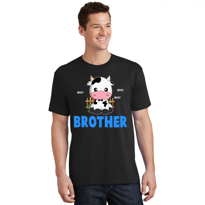 Funny Brother Cow Cute Cow Farmer Birthday Matching Family T-Shirt