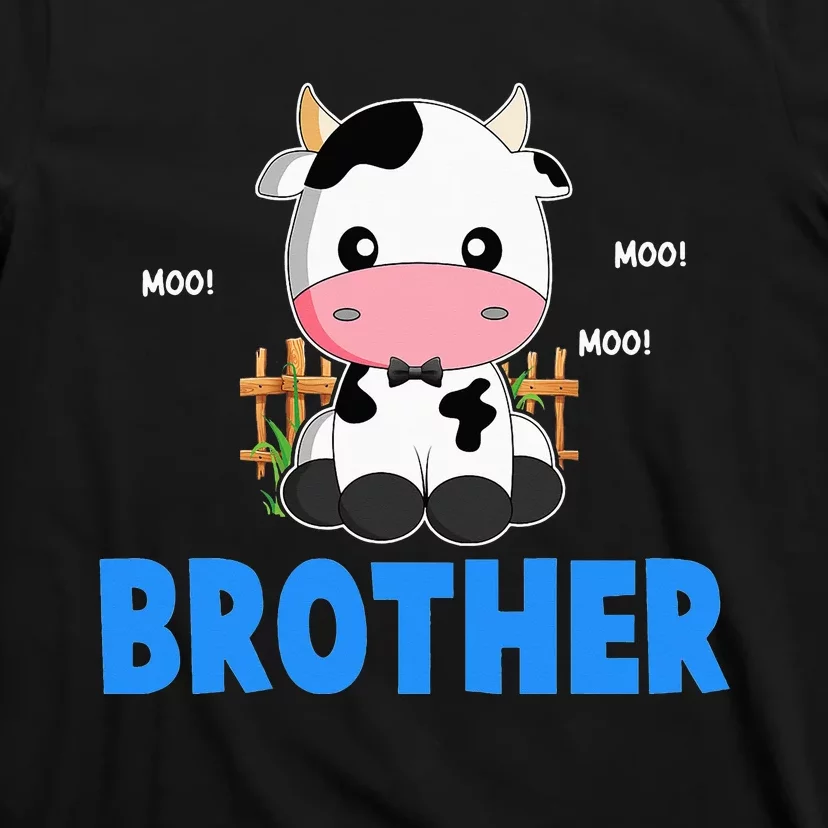 Funny Brother Cow Cute Cow Farmer Birthday Matching Family T-Shirt