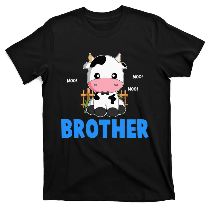 Funny Brother Cow Cute Cow Farmer Birthday Matching Family T-Shirt