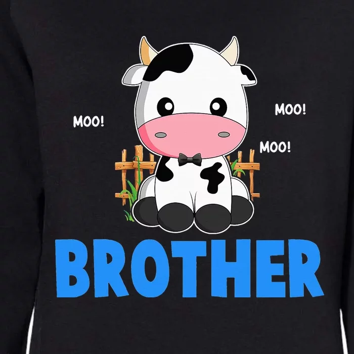 Funny Brother Cow Cute Cow Farmer Birthday Matching Family Womens California Wash Sweatshirt