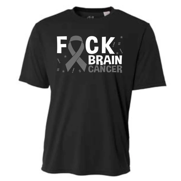 Fuck Brain Cancer Brain Tumor Gray Ribbon Gift Cooling Performance Crew T-Shirt