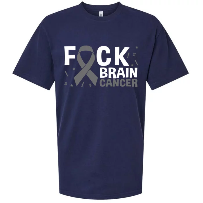 Fuck Brain Cancer Brain Tumor Gray Ribbon Gift Sueded Cloud Jersey T-Shirt