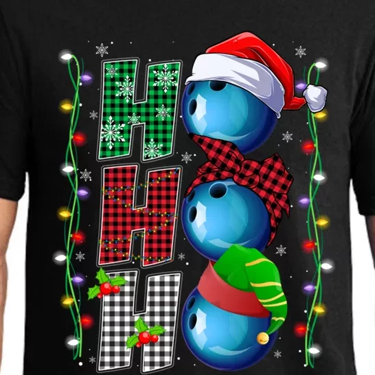 Funny Bowling Christmas Ugly Sweater Bowling Xmas Outfit Cool Gift Pajama Set