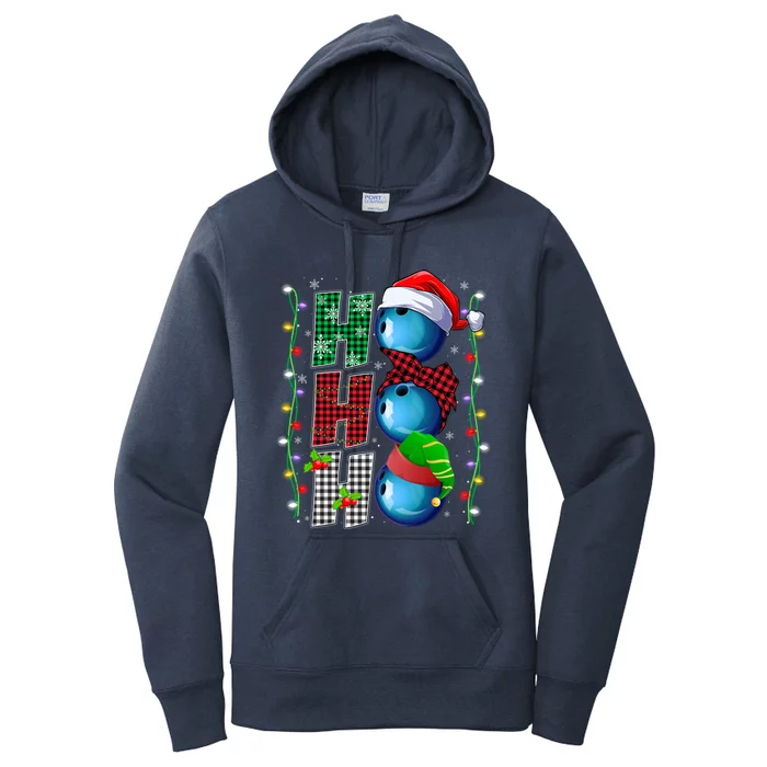 Funny Bowling Christmas Ugly Sweater Bowling Xmas Outfit Cool Gift Women's Pullover Hoodie