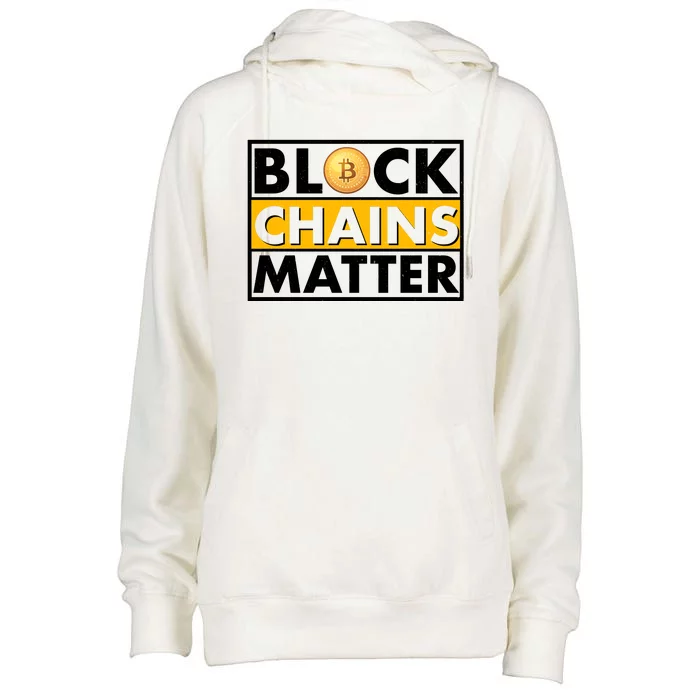 Funny Block Chains Matter Meme Womens Funnel Neck Pullover Hood