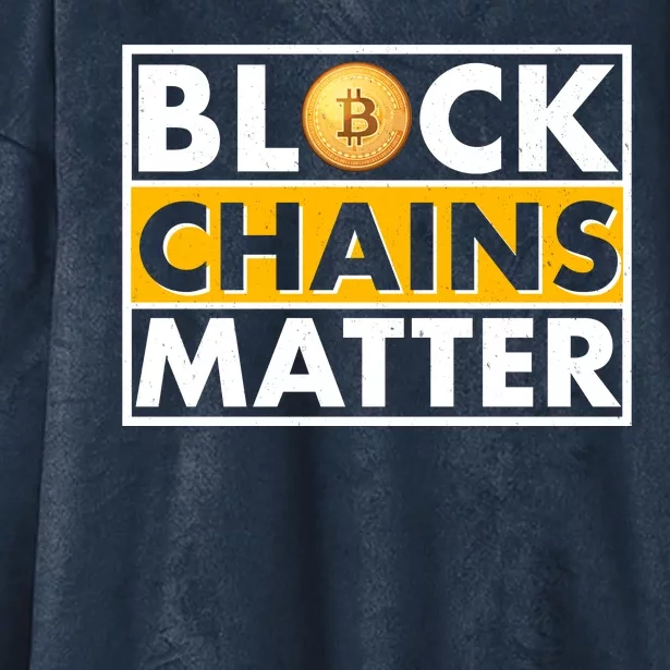 Funny Block Chains Matter Meme Hooded Wearable Blanket