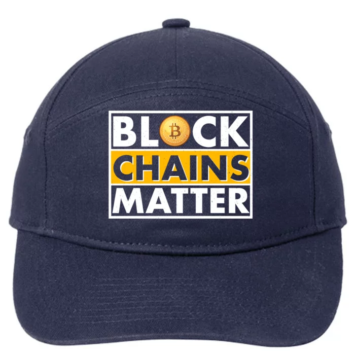 Funny Block Chains Matter Meme 7-Panel Snapback Hat