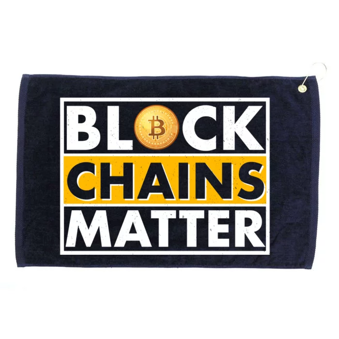 Funny Block Chains Matter Meme Grommeted Golf Towel