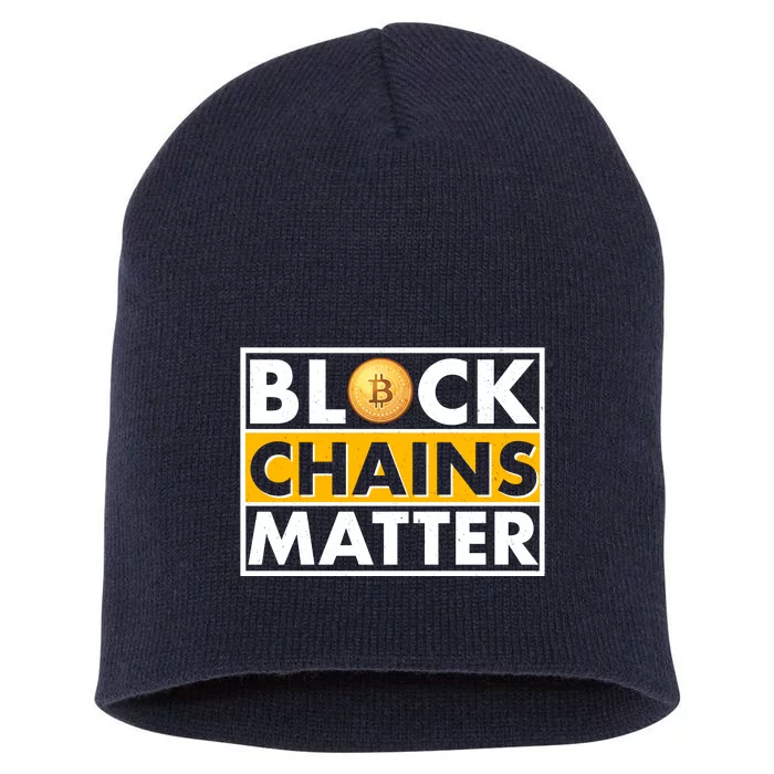 Funny Block Chains Matter Meme Short Acrylic Beanie