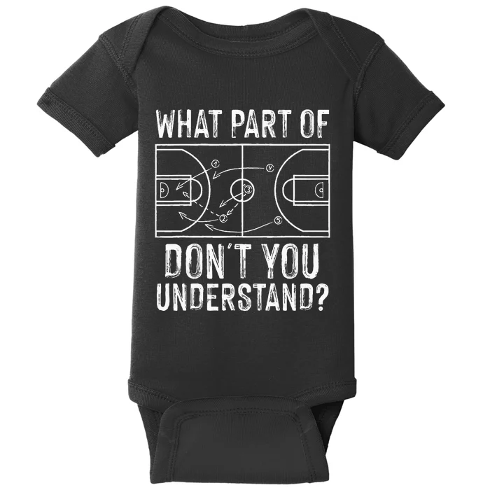 Funny Basketball Coach Design  Ball Game Trainers Baby Bodysuit