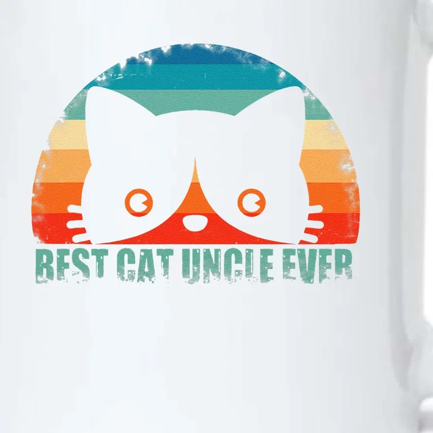 Funny Best Cat Uncle Ever Cat Dad Fathers Day Gift Black Color Changing Mug