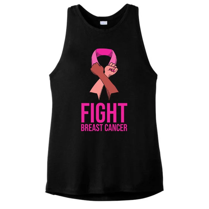 Fight Breast Cancer Together Ladies Tri-Blend Wicking Tank