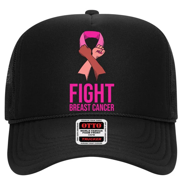 Fight Breast Cancer Together High Crown Mesh Trucker Hat