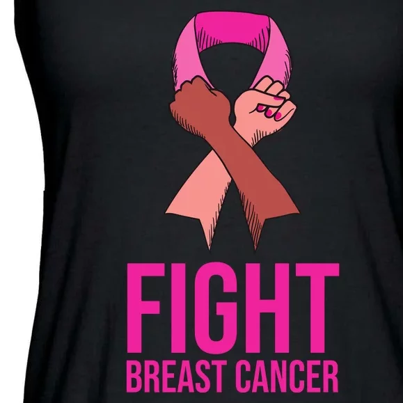 Fight Breast Cancer Together Ladies Essential Flowy Tank