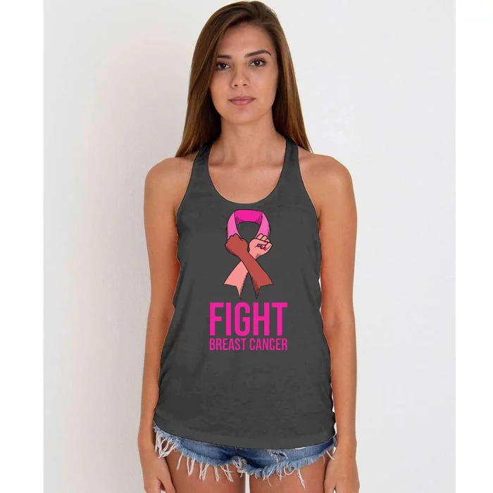 Fight Breast Cancer Together Women's Knotted Racerback Tank