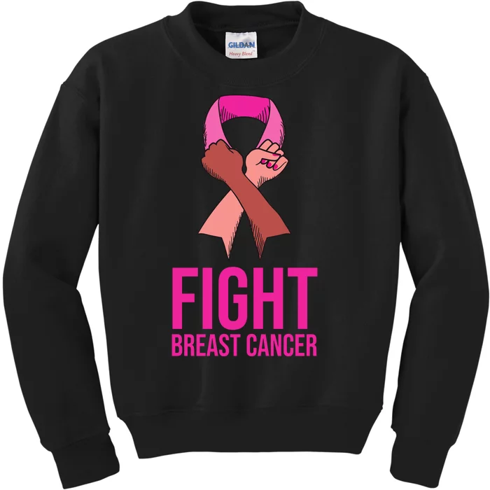 Fight Breast Cancer Together Kids Sweatshirt