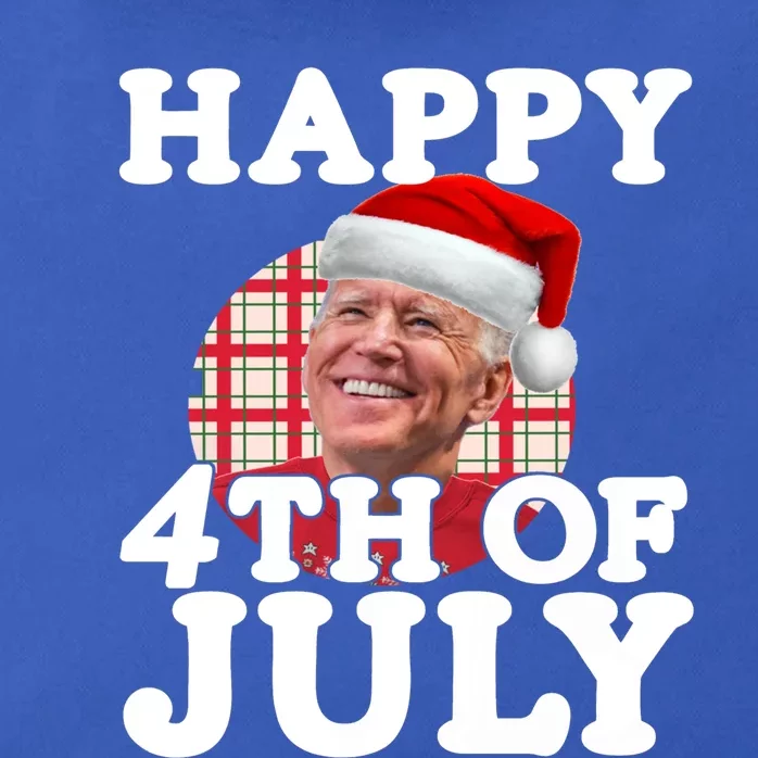 Funny Biden Christmas Xmas Happy Fourth Of July Republican Gift Zip Tote Bag